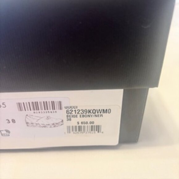 NIB Gucci Espadrille Loafers - Size 38/ 7 1/2 - Picture 10 of 12